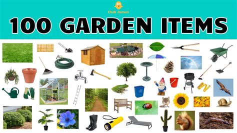 English Vocabulary Garden Items Youtube
