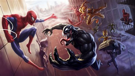 Spider Man Carnage Marvel Comics Venom 4k Wallpaper Hdwallpaper