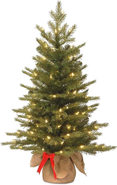 National Tree 3 Foot Feel Real ® Nordic Spruce Tree With 50 Warm White