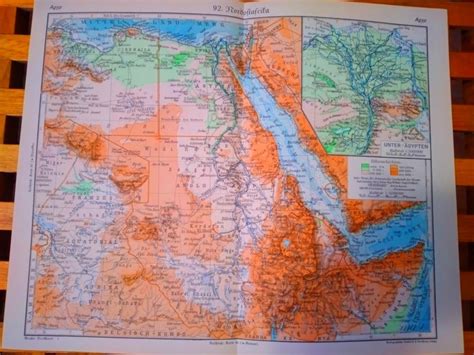 Stara Geografska Karta Sjeveroisto Na Afrika