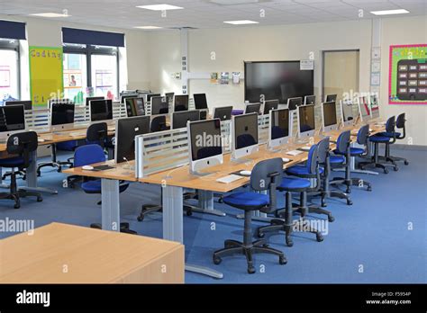 A Computer And It Studies Classroom In A Newly Built Uk Junior School