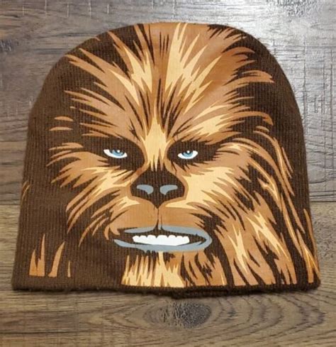 Star Wars Chewbacca Beanie Skull Cap Hat Brown One Size Flex Stretch Ebay
