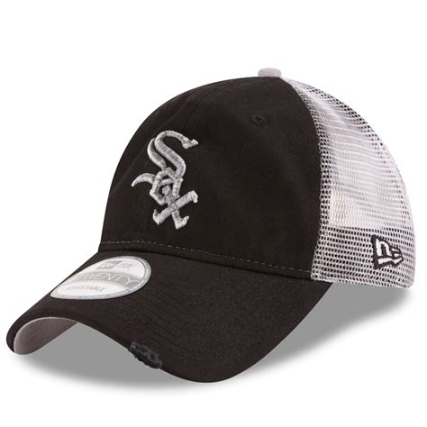 New Era Chicago White Sox Black Team Rustic 9twenty Adjustable Hat