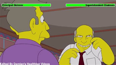 Principal Skinner Vs Superintendent Chalmers With Healthbars Youtube