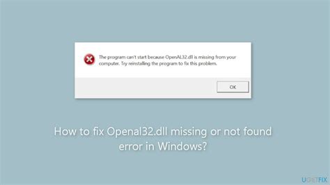 How To Fix Openal Dll Missing Or Not Found Error In Windows