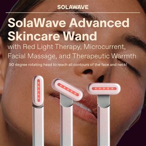 Buy Solawave 4 In 1 Facial Wand And Renew Complex Serum Bundle Red Light Therapy For Face And