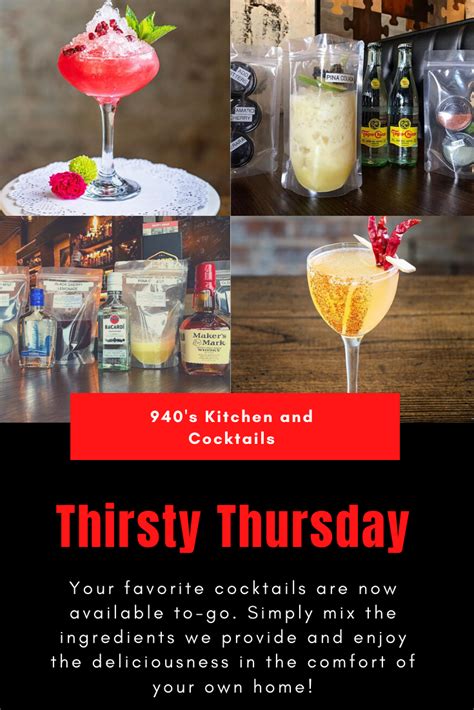 Thirsty Thursday To Go Thirsty Thursday Signature Cocktail Cocktails