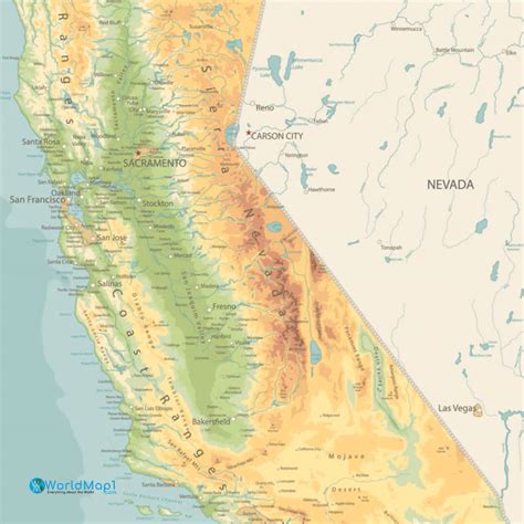 High Detailed California Map