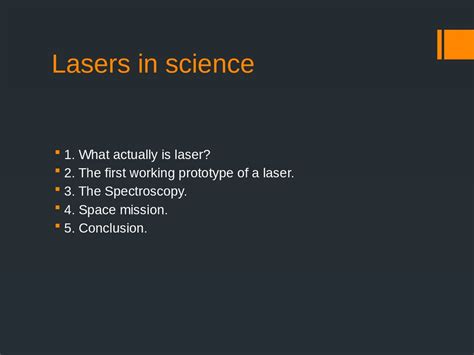 Lasers In Scientific Research Online Presentation