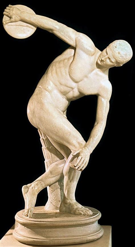 The Discus Thrower Discobolus Palombara St Century Ad Marble Statue