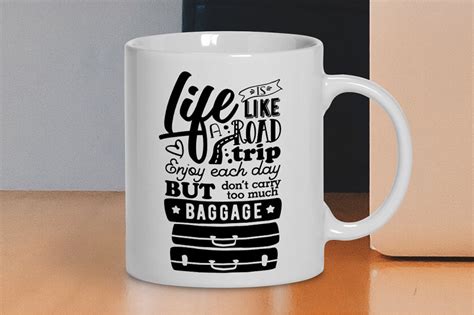 Life Is Like A Road Trip Vector Typography Design By