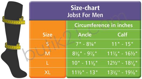 Compression stockings can be hard to put on. Swedish Supporters Compression socks - Size chart Jobst ...