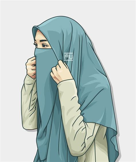 Wallpaper Gambar Kartun Muslimah Cute Anime Hijab Beautiful Wallpaper