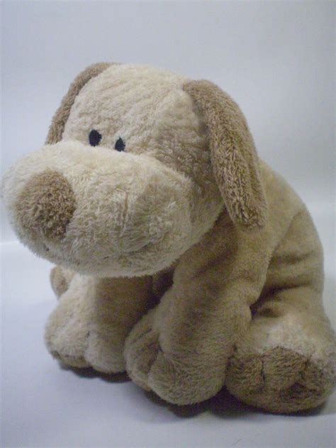 2002 Ty Pluffy Brown Floppy Puppy Dog Pluffies Beanie Plopper Plush