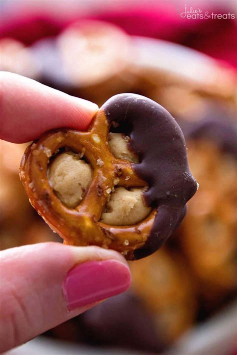 Chocolate Dipped Peanut Butter Pretzels Julies Eats And Treats