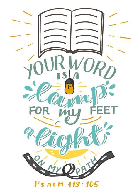 Hand Lettering Your Word Is A Lamp For My Feet A Light On My Path With