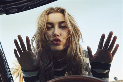 getting up close and personal with haileybaldwin in hilfigerdenim mwa h 💋 hailey rhode baldwin