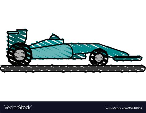 Race Car Doodle Royalty Free Vector Image Vectorstock