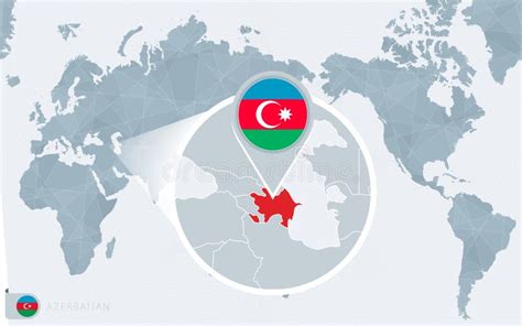 Location Of Azerbaijan On The World Map With Enlarged Map Of Azerbaijan