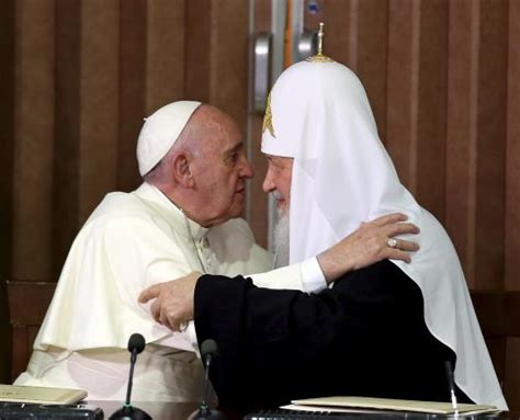 Pope And Russian Patriarch Embrace In Cuba After 1 000 Year Split