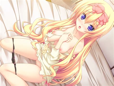 Rule 34 Bed Blonde Hair Blush Breasts Censored Game Cg Koiimo Sweet