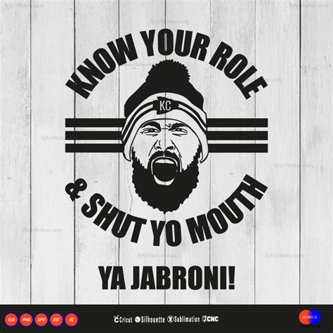 Travis Kelce Playoffs Know Your Role And Shut Yo Mouth SVG PNG EPS DXF AI Arts Vector