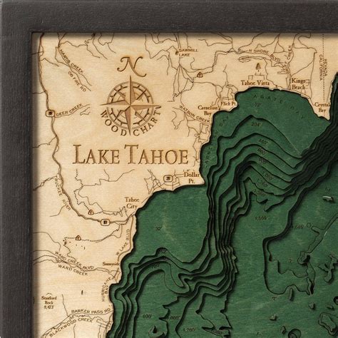Lake Tahoe Medium Nautical Wood Maps 3d Wall Decor