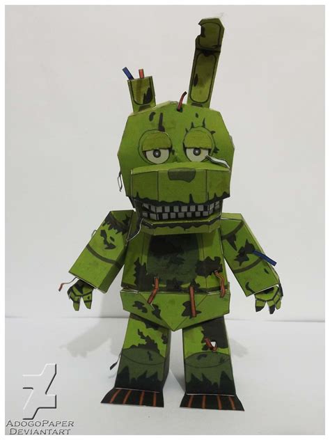 Five Nights At Freddys 3 Springtrap Papercraft By Adogopaper On Deviantart