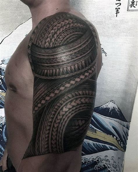 Half sleeve tattoos for men look especially good on guys with toned arms, biceps and shoulders. 50 Polynesian Half Sleeve Tattoo Designs For Men - Tribal ...