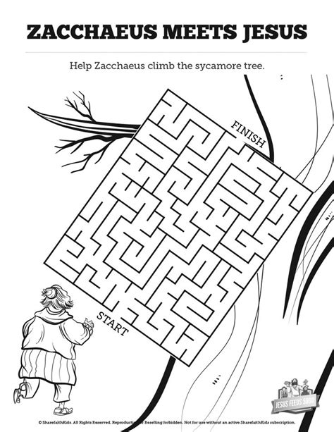 Free Printable Zacchaeus Craft Printable Word Searches