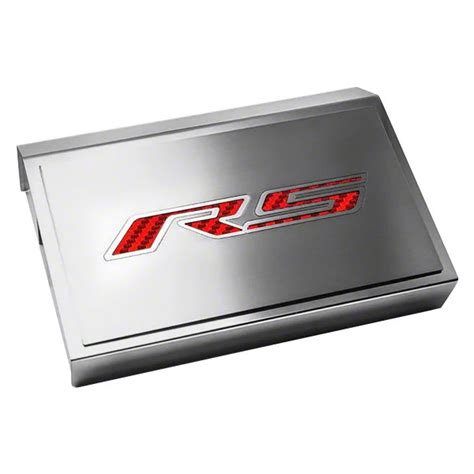 Camaro Polished Fuse Box Cover With Brushed Rs Top Plate Red 16 24
