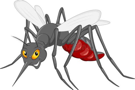 Playful Mosquito Cartoon Illustration