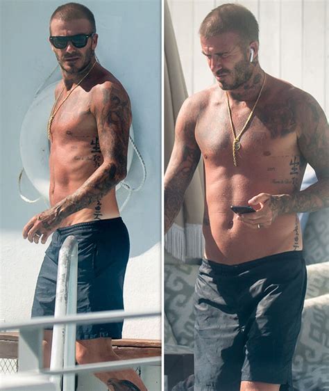 David Beckham Goes Topless In Miami Days After Wife Victoria Beckham