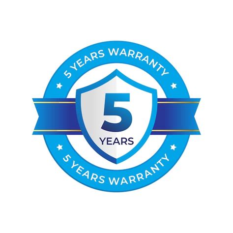 Premium Vector 5 Years Warranty Label Sticker Seal Badge Icon
