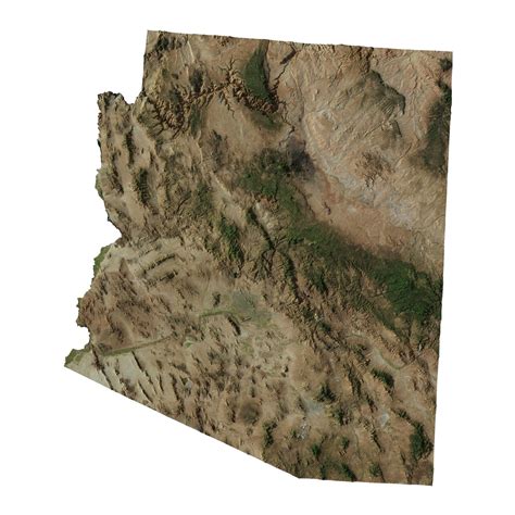 High Detailed Relief Map Of Arizona 3d Model Cgtrader