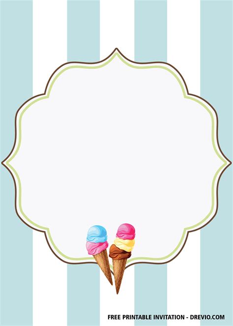 Free Ice Cream Parlor Invitation Templates Download Hundreds Free Printable Birthday