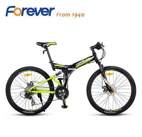 Forever Folding Mountain Bike 27 Speed 26 Inch Aluminum Frame Full