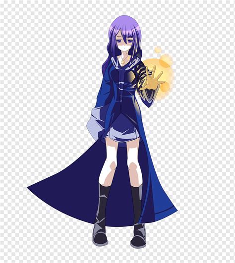 Magician Female Anime Woman Wizard Purple Chibi Fictional Character