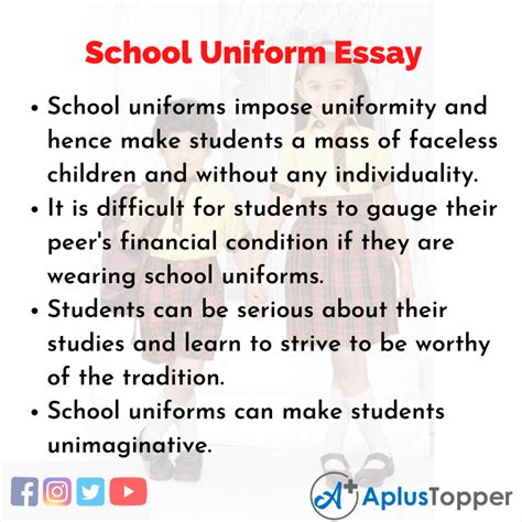 School Uniform Essay Essay On School Uniform For Students And