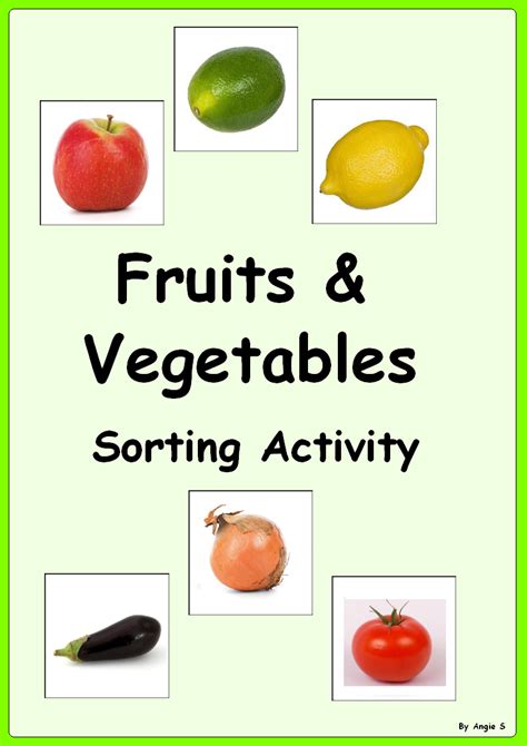 Fruits And Vegetables Sorting Activity Sorting Activities Vegetables