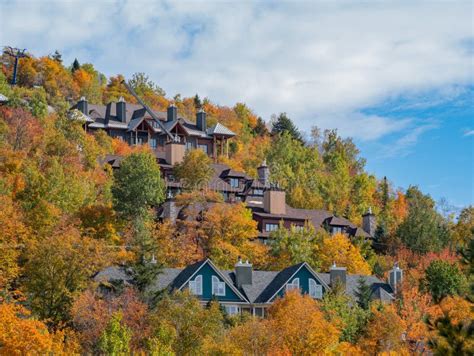 Beautiful Fall Color Of Mont Tremblant National Park Stock Image