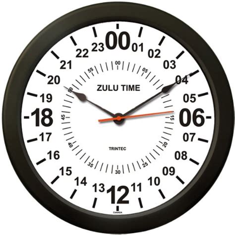 Buy Trintec 24 Hour Military Time Swl Zulu Time White 24hr White Wall