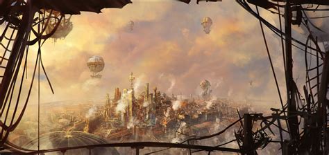 Artstation Fantasy Steampunk City
