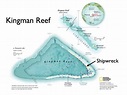 Kingman Reef Map | Palmyra atoll, National geographic maps, Navassa island