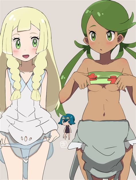 Lillie Lana And Mallow Pokemon And 2 More Drawn By Masso N Danbooru