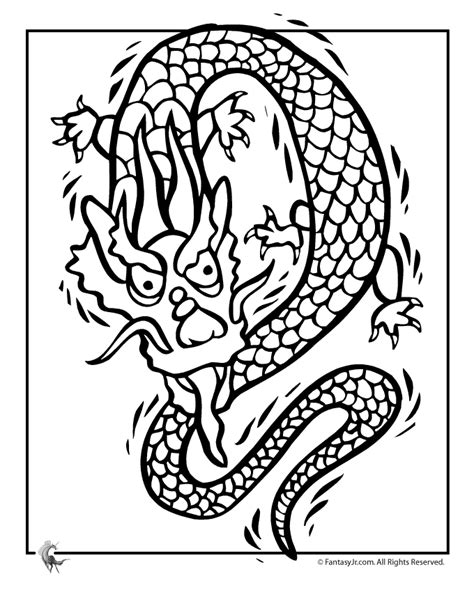 Chinese Dragon Coloring Pages Clip Art Library