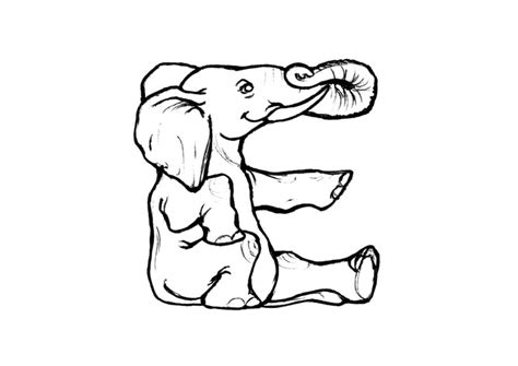 Coloring Page E Elephant Free Printable Coloring Pages Img 24822