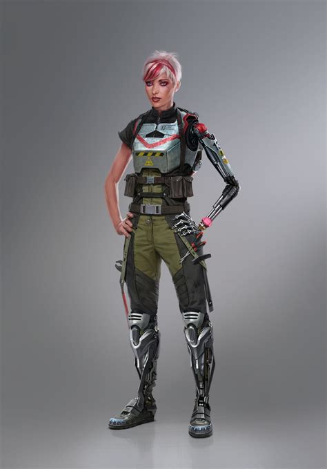 Engineer Girl Denis Lakhanov Engineer Girl Female Robot Sci Fi