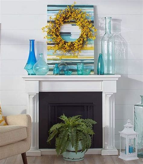 Simple Coastal Fireplace Mantel Decor Ideas Fireplace Mantel Decor