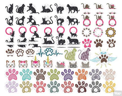 Cat SVG Bundle in SVG/DXF/EPS/JPG/PNG • OhMyCuttables